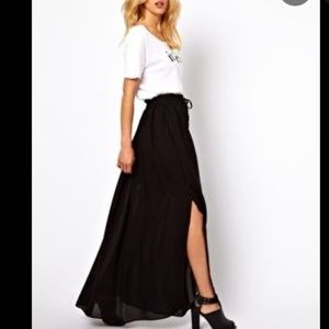 Mango MNG Suit maxi skirt with 2 front slits S